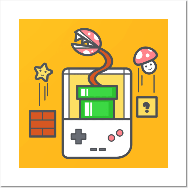 Retro Games Monster Wall Art by erwinwira